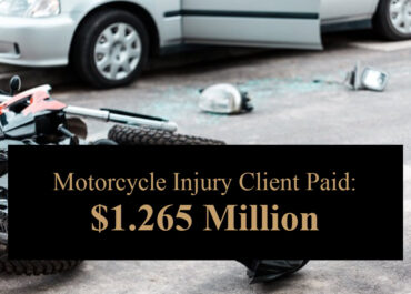 Motorcycle accident injury settlement - personal injury